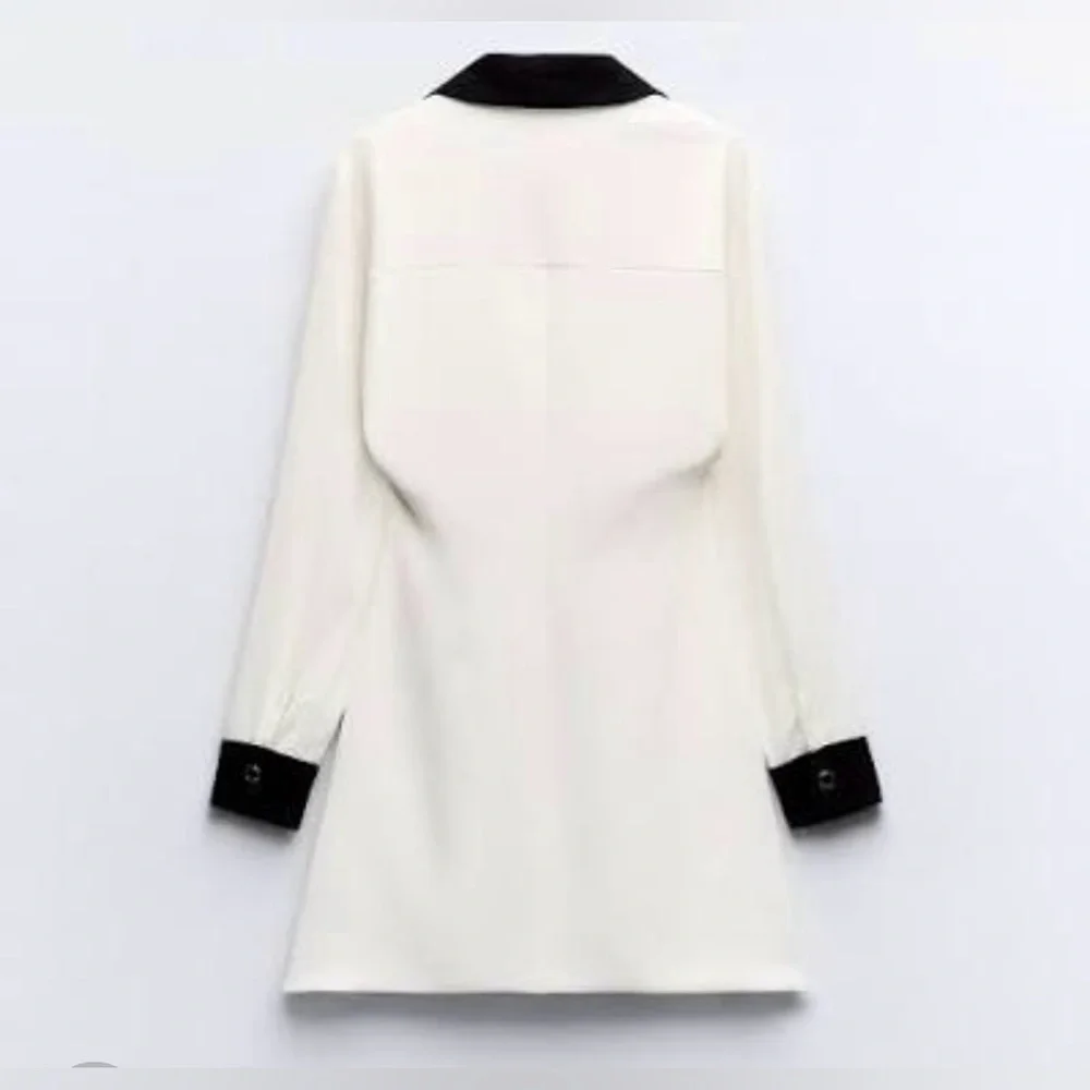 Zara contrast trim mini dress, Size M - Picture 2 of 13